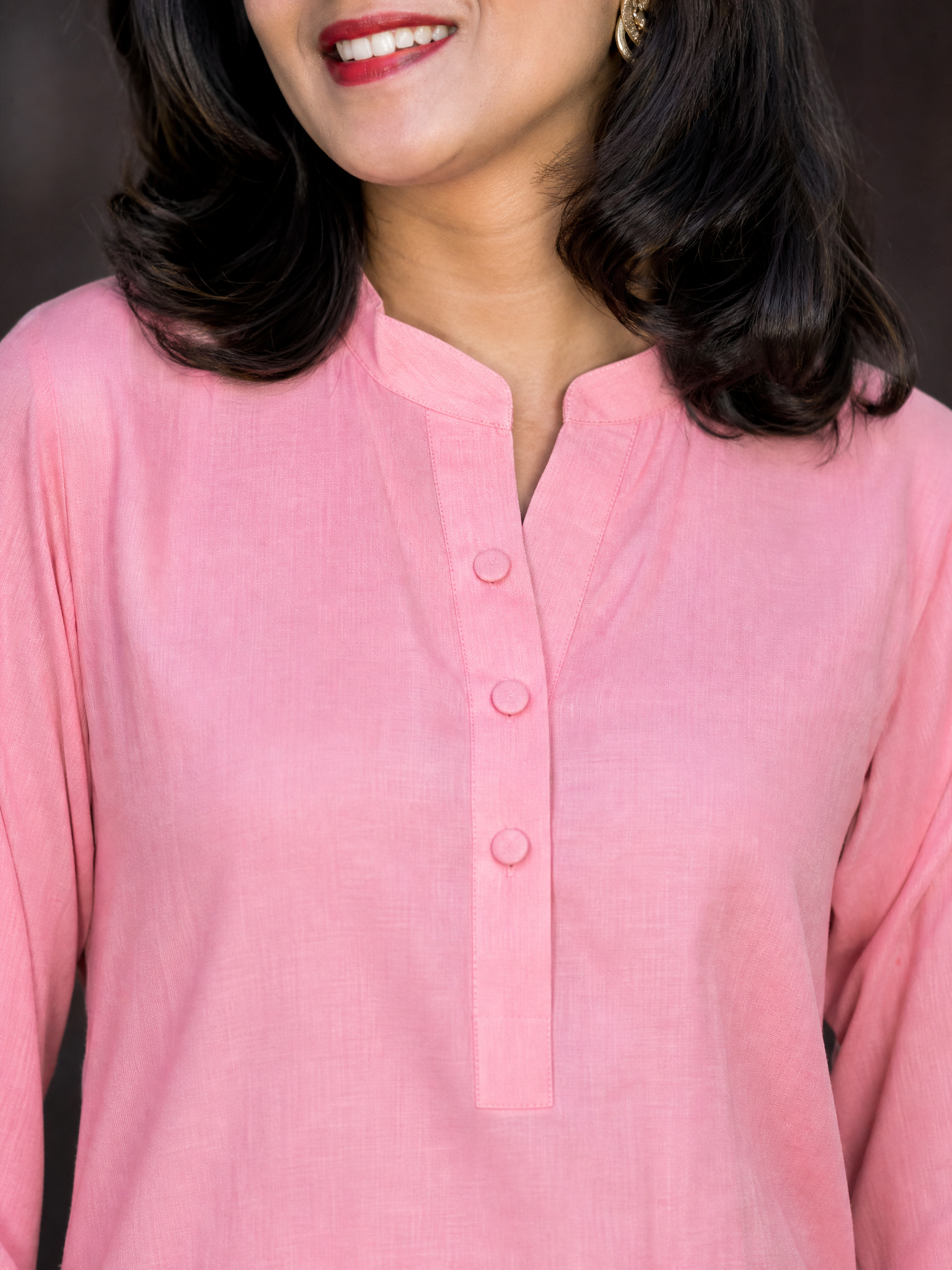 Light Pink Silk Kurta Set With Pocket